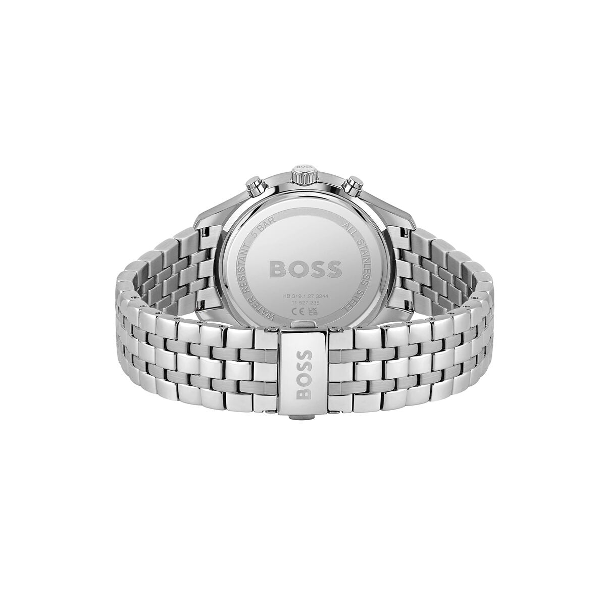 Hugo Boss Herren-Armbanduhr – Graues Edelstahl-Design