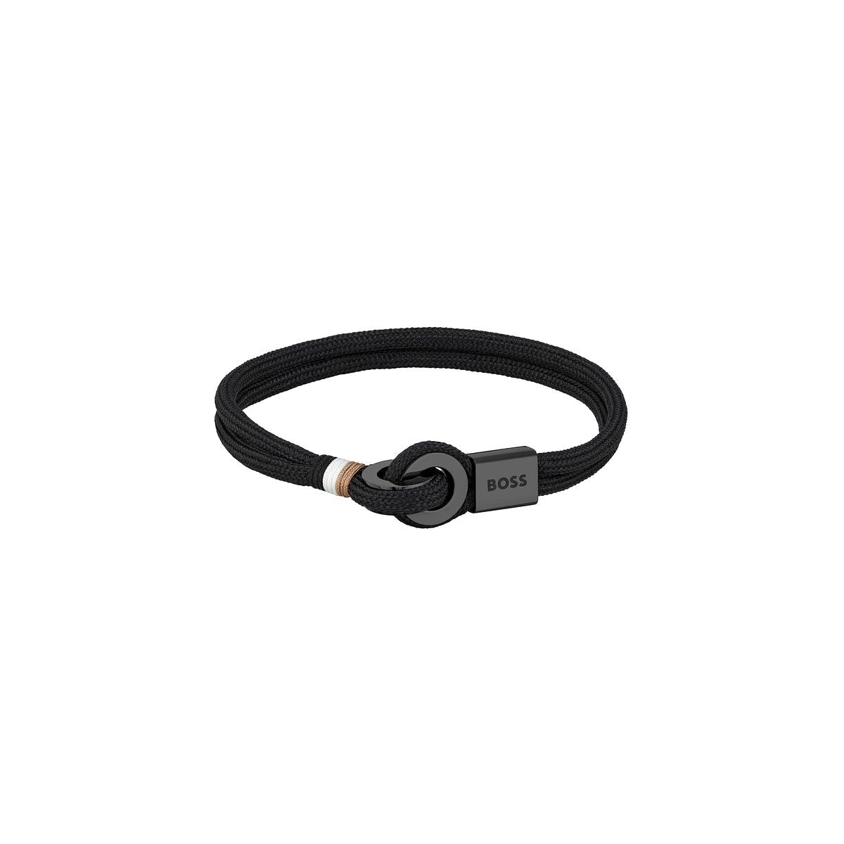 Hugo Boss Herrenarmreif – Schwarzes Nylon Elegant und Bequem