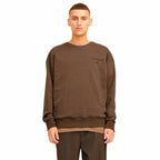 Jack & Jones Herren Sweater ohne Kapuze Weiß Braun - Sport Freizeit