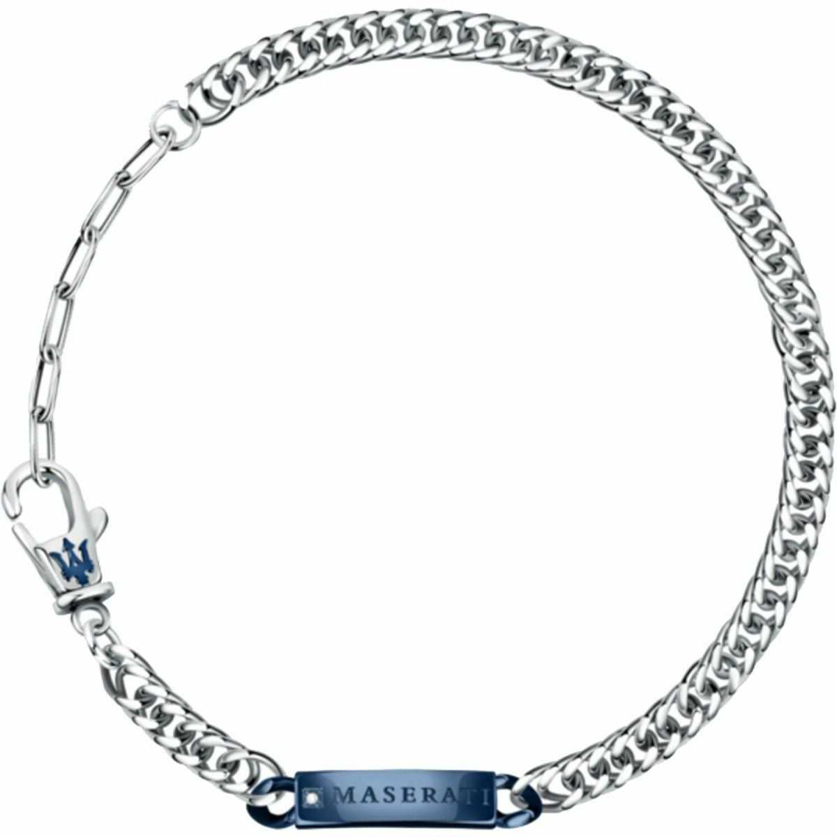 Maserati Armband – Herren Edelstahl Armreif Grau