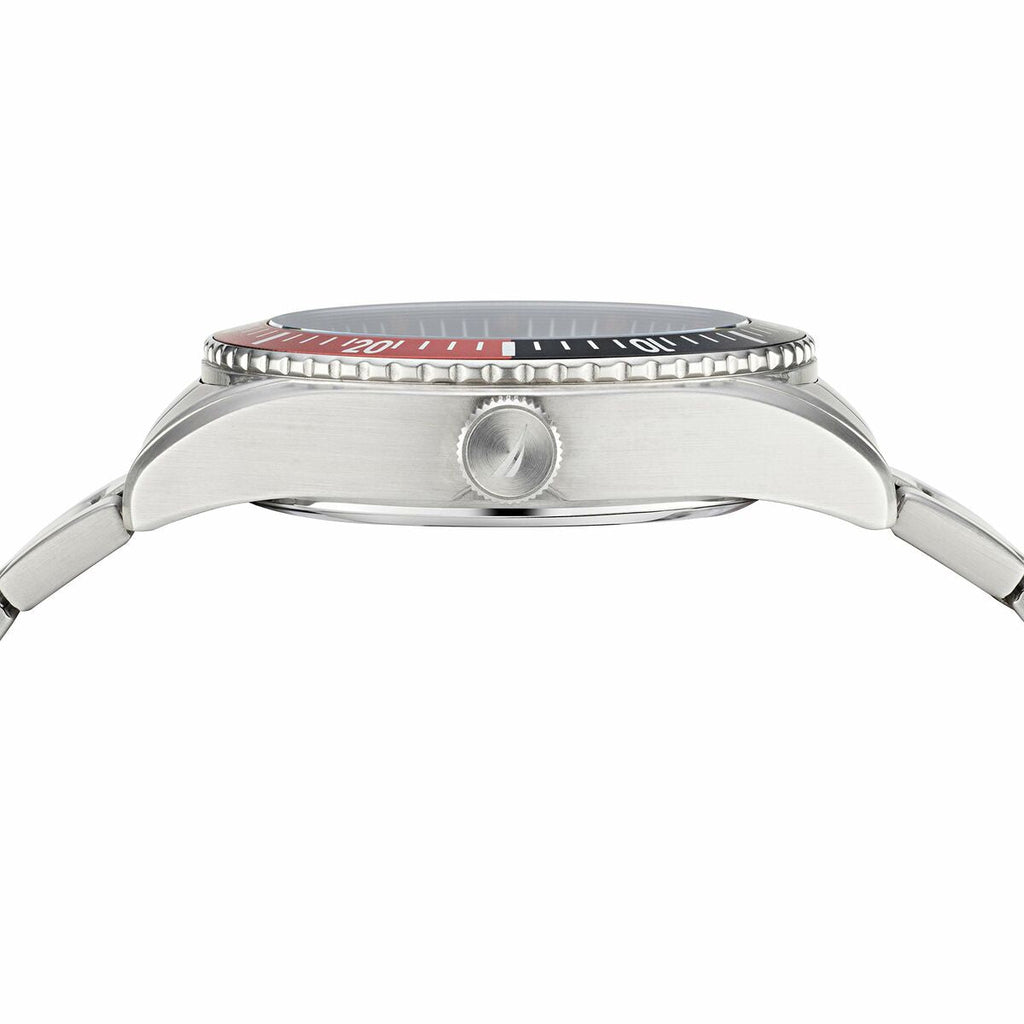 Nautica Herren Armbanduhr Sportlich Edelstahl Blau - Mode & Accessoires