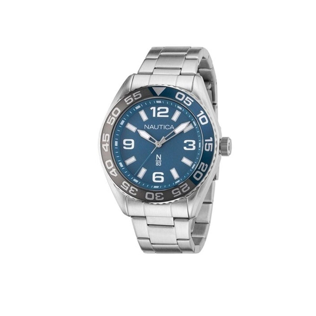 Nautica Herrenuhr – Multifunktionale Armbanduhr Silberfarben - Mode & Accessoires