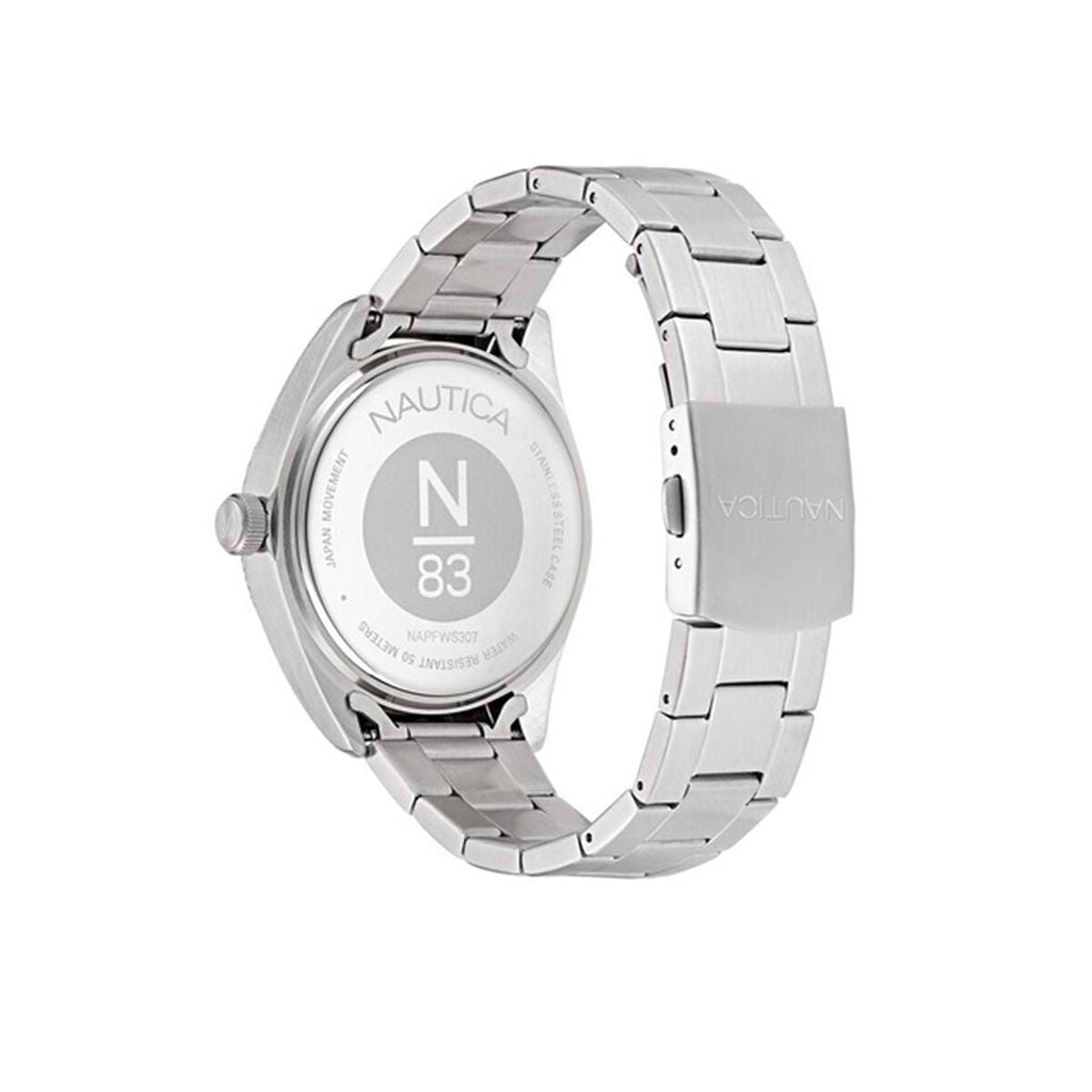 Nautica Herrenuhr – Multifunktionale Armbanduhr Silberfarben - Mode & Accessoires