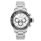 Nautica Herrenuhr NAPBFCF04 Edelstahl 40 mm Silberfarben - Mode & Accessoires