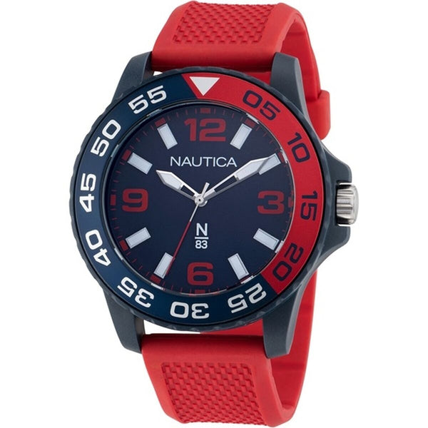 Nautica Herrenuhr – Stilvolle Armbanduhr in Blau und Rot - Mode & Accessoires