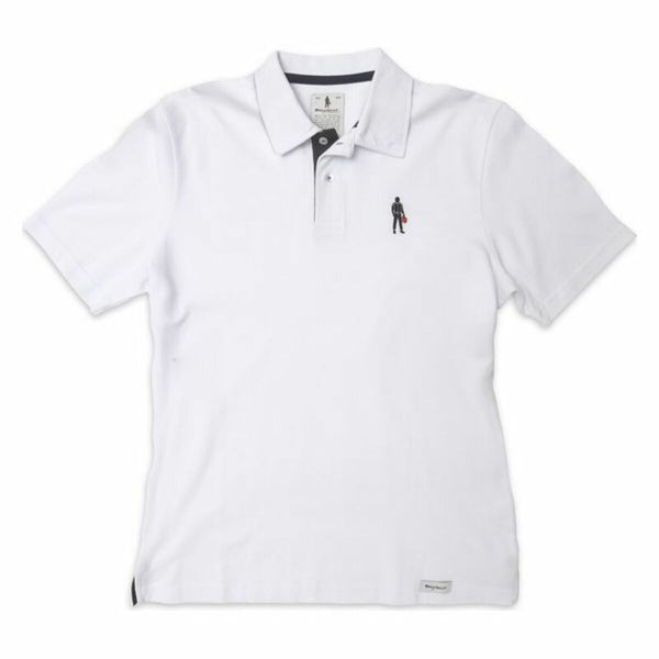 OMP Herren Kurzarm-Poloshirt Weiß – Baumwolle - Mode & Accessoires