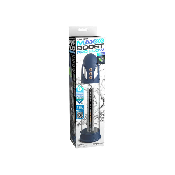 Pipedream Worx Max Boost Pro Penispumpe – Blau Silikon - Neuheiten