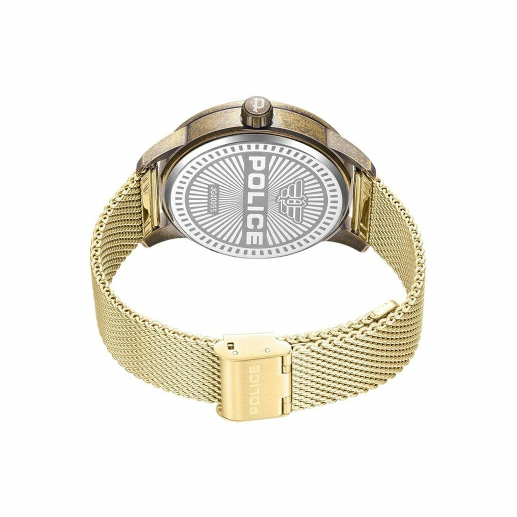 Police Herren Armbanduhr 44 mm Gold Edelstahl Sportlich - Mode & Accessoires