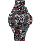 Police Herrenuhr 40 mm Sportlich Modern Graues Silikonarmband - Mode & Accessoires