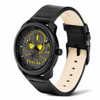 Police Herrenuhr 44 mm Schwarz Leder Elegant - Mode & Accessoires