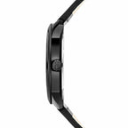 Police Herrenuhr 44 mm Schwarz Leder Elegant - Mode & Accessoires