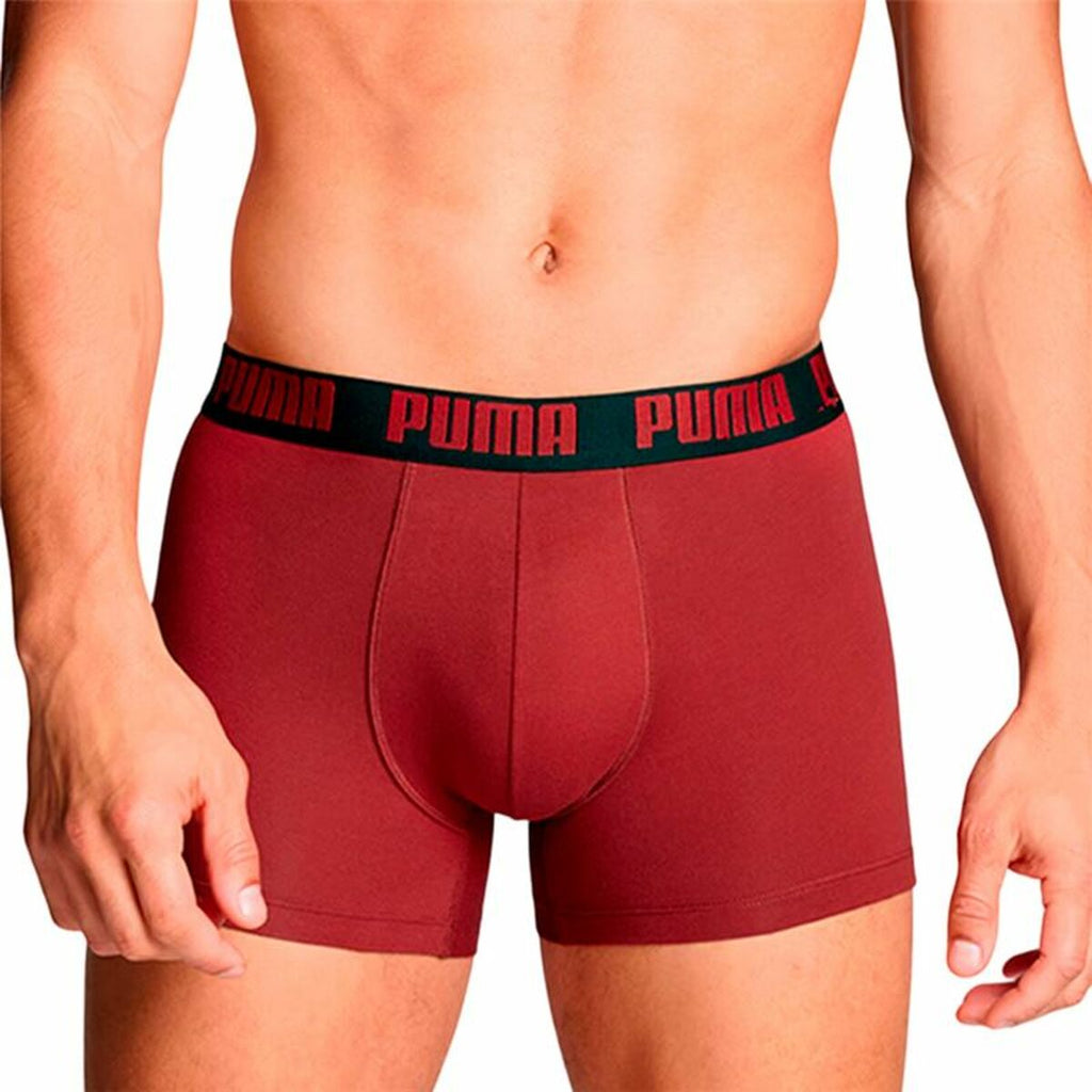 Puma Herren-Boxershorts burgundy Rot – Hochwertiger Komfort - Mode & Accessoires