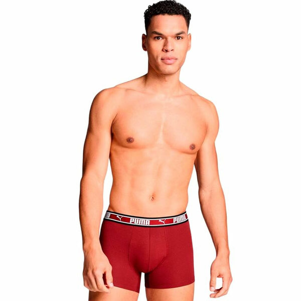 Puma Herren-Boxershorts Schwarz Rot – Hoher Tragekomfort - Mode & Accessoires