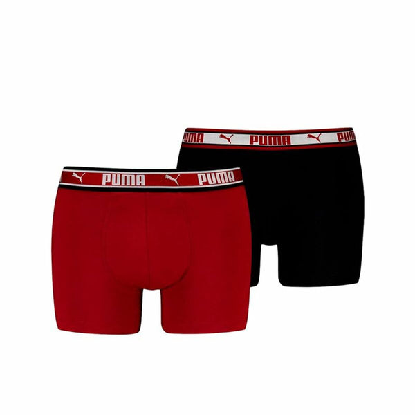 Puma Herren-Boxershorts Schwarz Rot – Hoher Tragekomfort - Mode & Accessoires