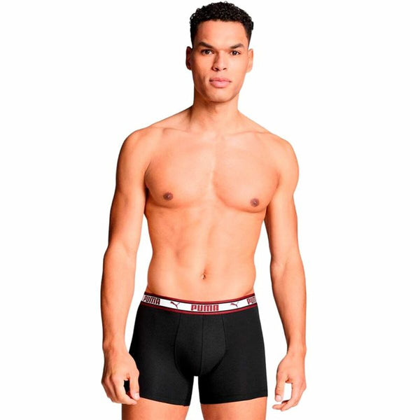 Puma Herren-Boxershorts Schwarz Rot – Hoher Tragekomfort - Mode & Accessoires
