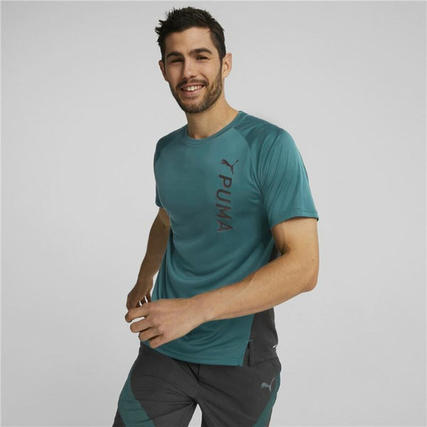 Puma Herren Kurzarm-T-Shirt Dunkelgrün Sportlich - Sport & Freizeit