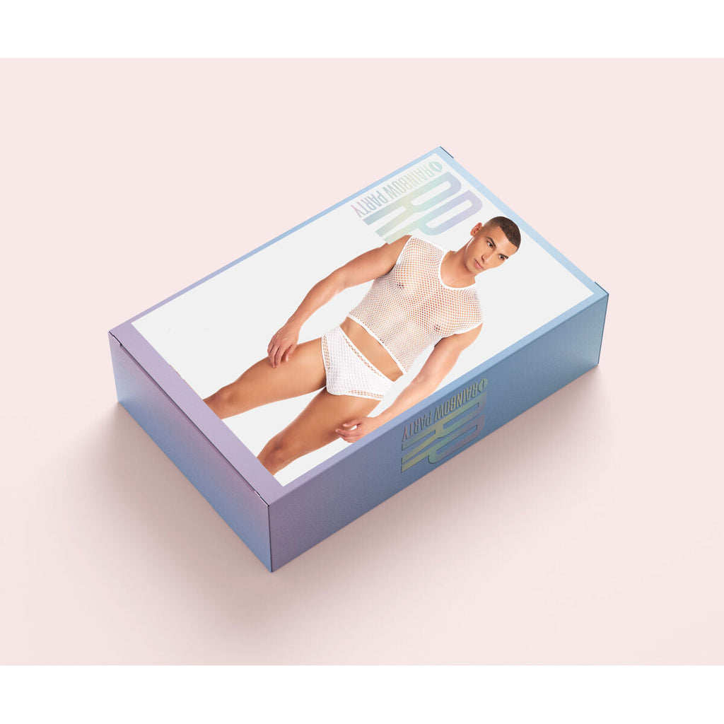 Rainbow Party Unterwäsche-Set Weiß L/XL – 3-teilig - Erotik Shop