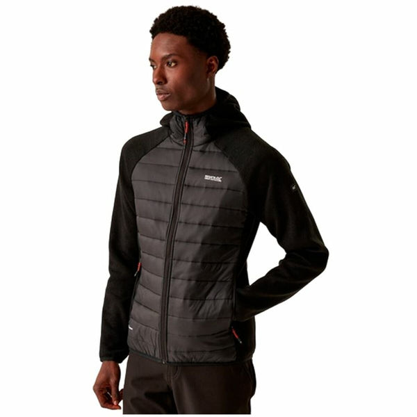 Regatta Newhill Hybrid Sportjacke Herren Schwarz Atmungsaktiv - Sport & Freizeit