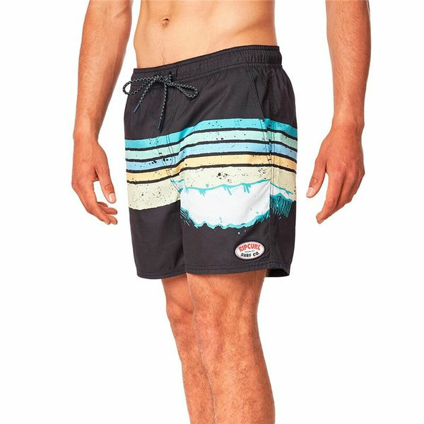 Rip Curl Herren Badehose Framed Volley Schwarz aus Polyester - Sport & Freizeit