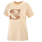Salomon Herren Kurzarm-T-Shirt 100 % Baumwolle Beige - Sport & Freizeit