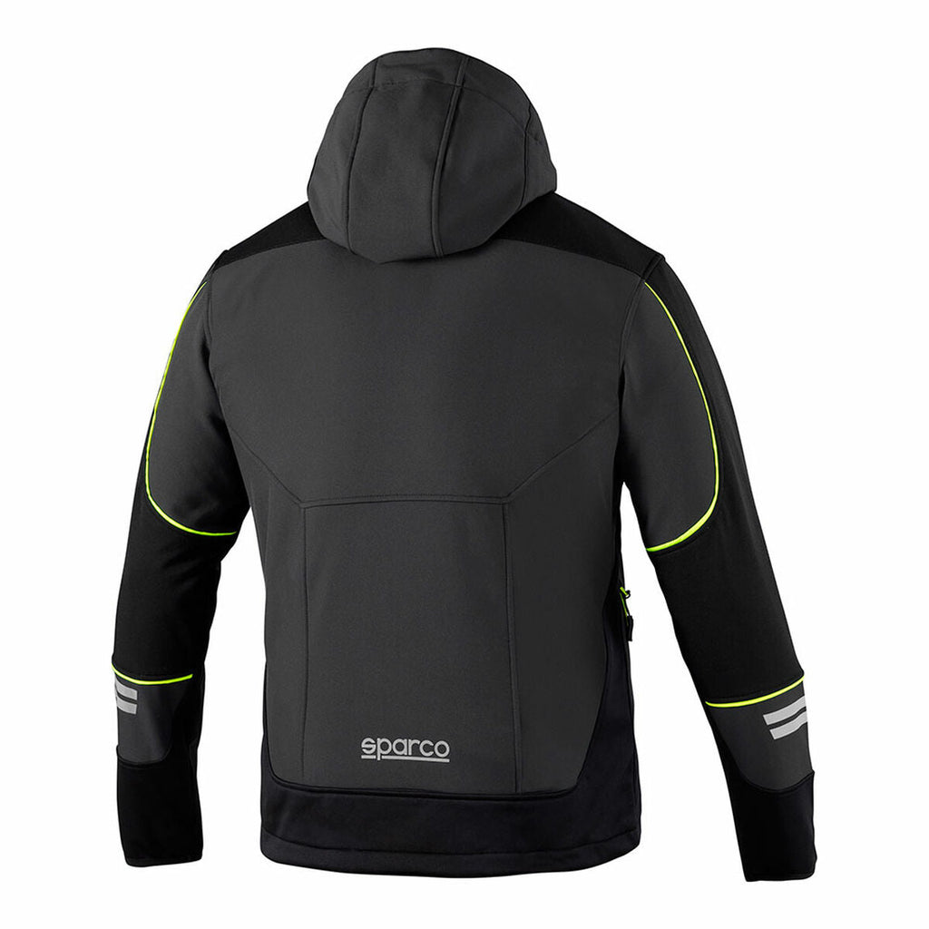 Sparco Herren Sportjacke Schwarz – Wasserfest und Reflektierend - Mode & Accessoires