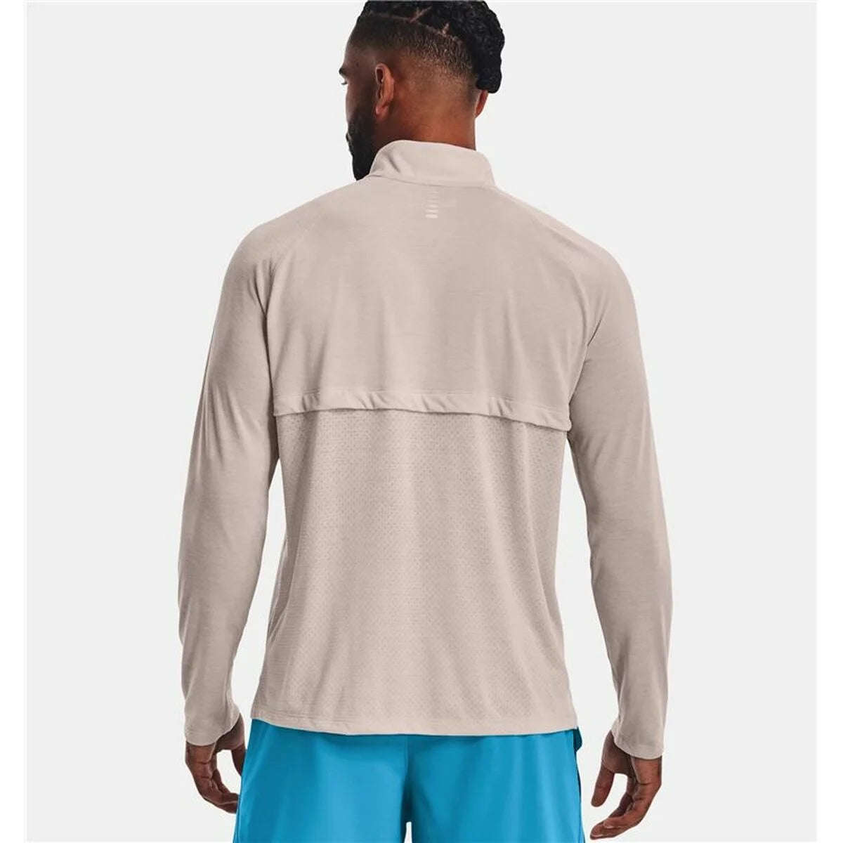 Herren Langarm-T-Shirt Under Armour Streaker Run Beige – Produktansicht 4