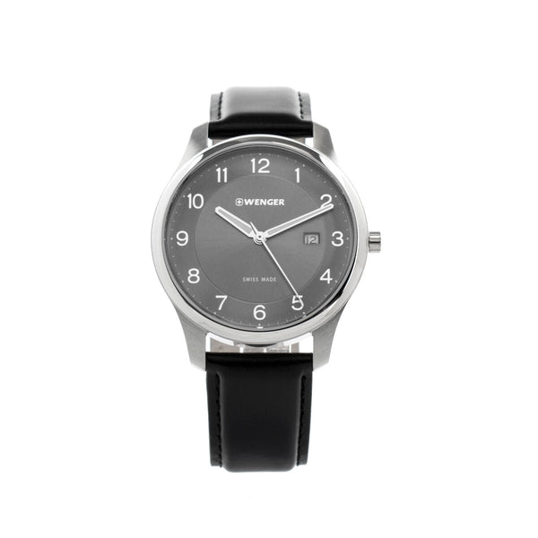 Wenger Herrenuhr 01.9041.126 Ø 42 mm Edelstahl Schwarz - Mode & Accessoires
