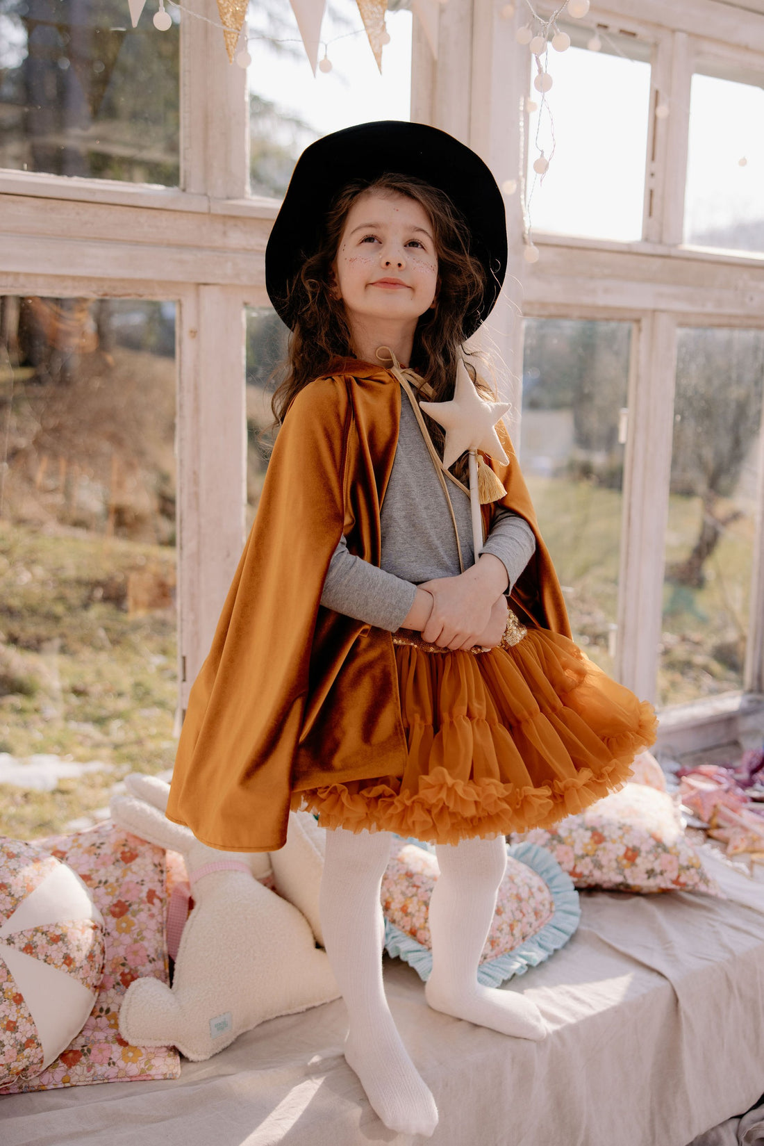Kinder-Kostümumhang – Golden Riding Hood, Gold – Detailansicht 4