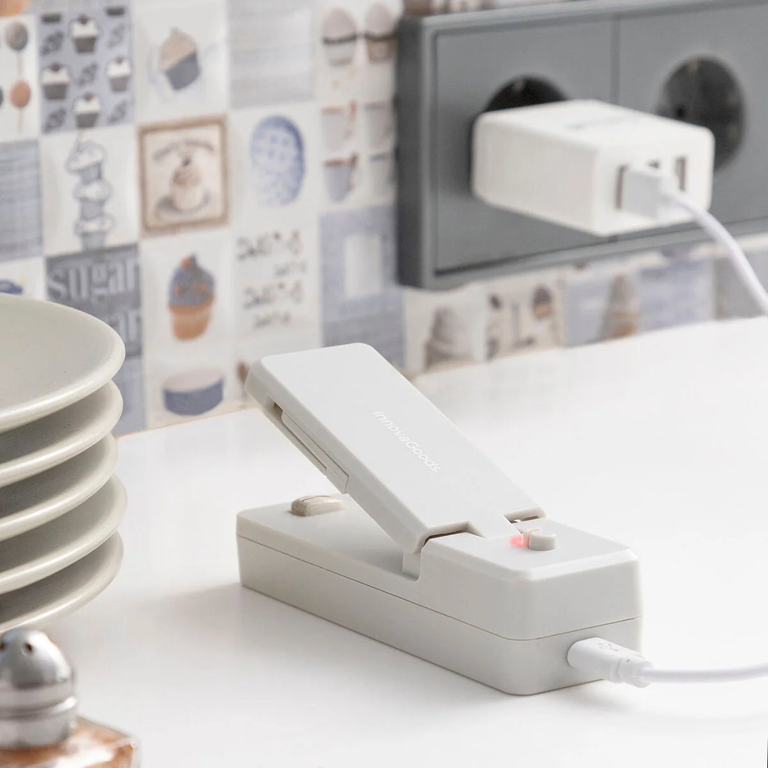Magnetische wiederaufladbare Beutelschweißmaschine mit Cutter Rebasyl – Detailansicht 1