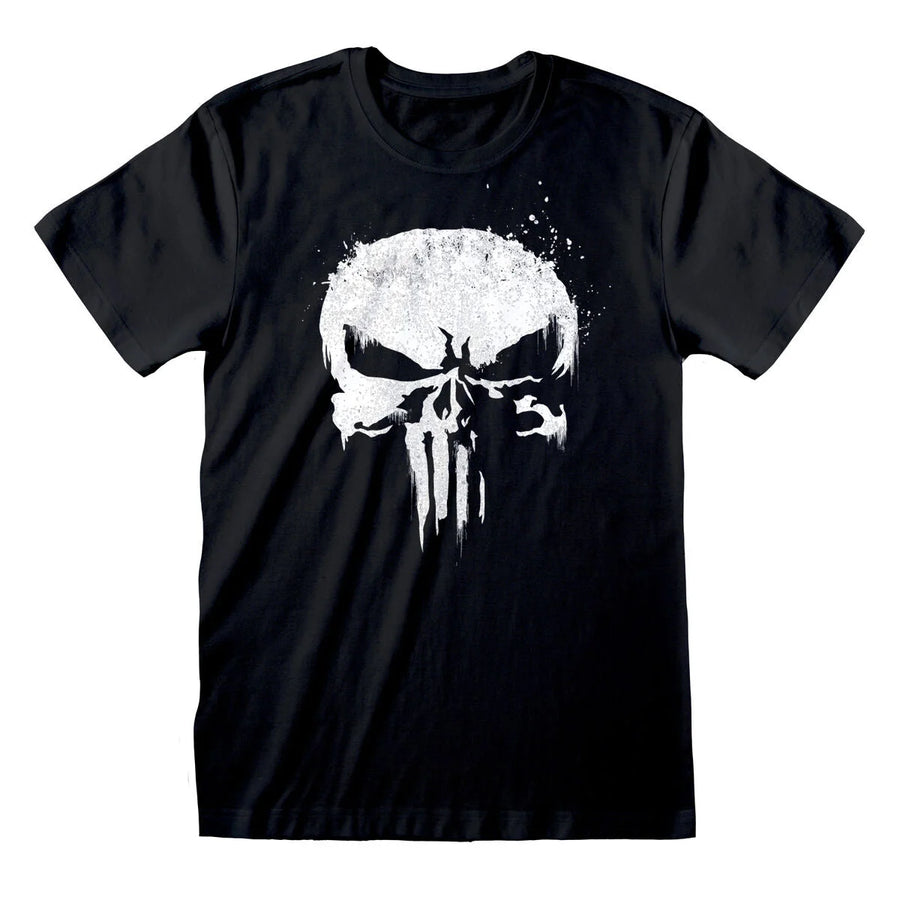 Unisex-T-Shirt Marvel mit Totenkopf-Motiv in Schwarz