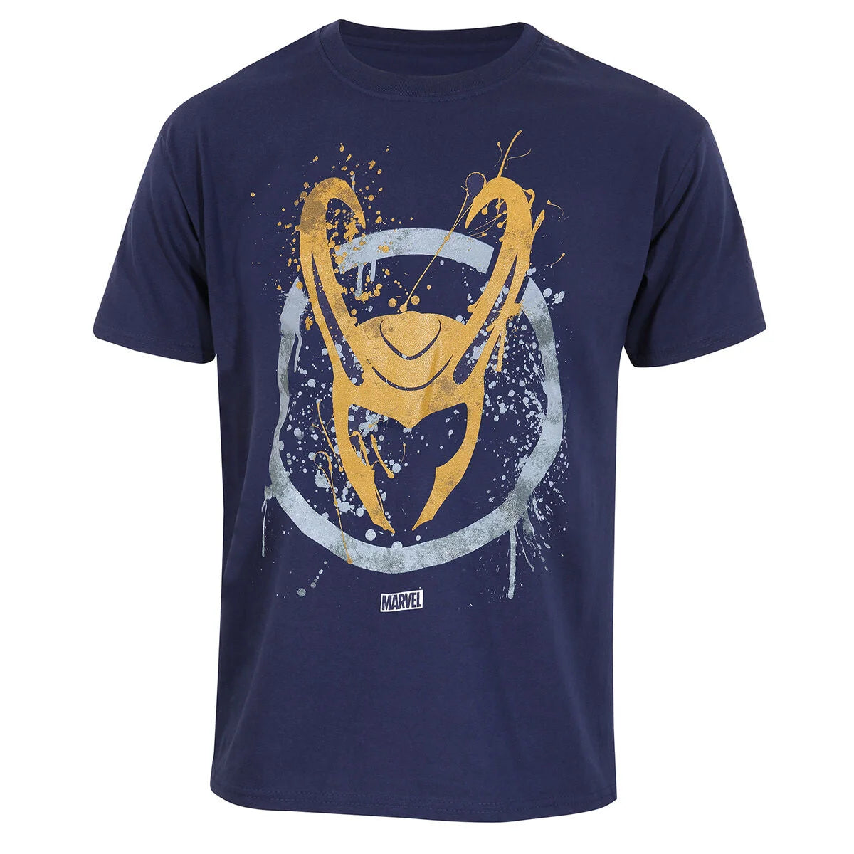 Marvel Splatter Logo Unisex-T-Shirt – Blau