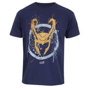Marvel Splatter Logo Unisex-T-Shirt – Blau