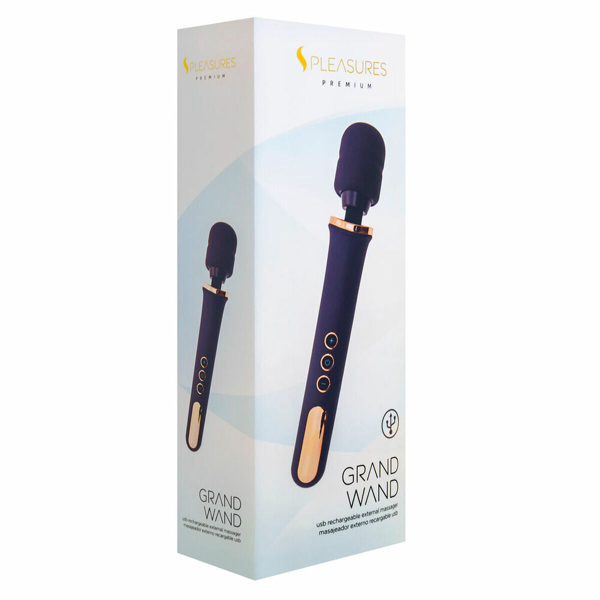Massagevorrichtung S Pleasures Grand Wand Gold Purpur
