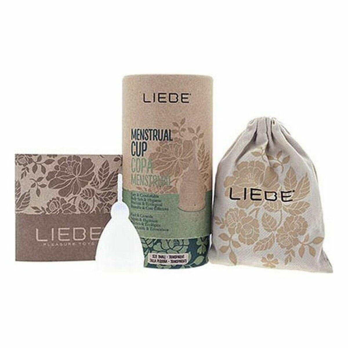 Menstruationstasse Liebe – Größe S Transparent