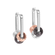 Metropolitan Hoops Rolling Charm – Roségold und Silber