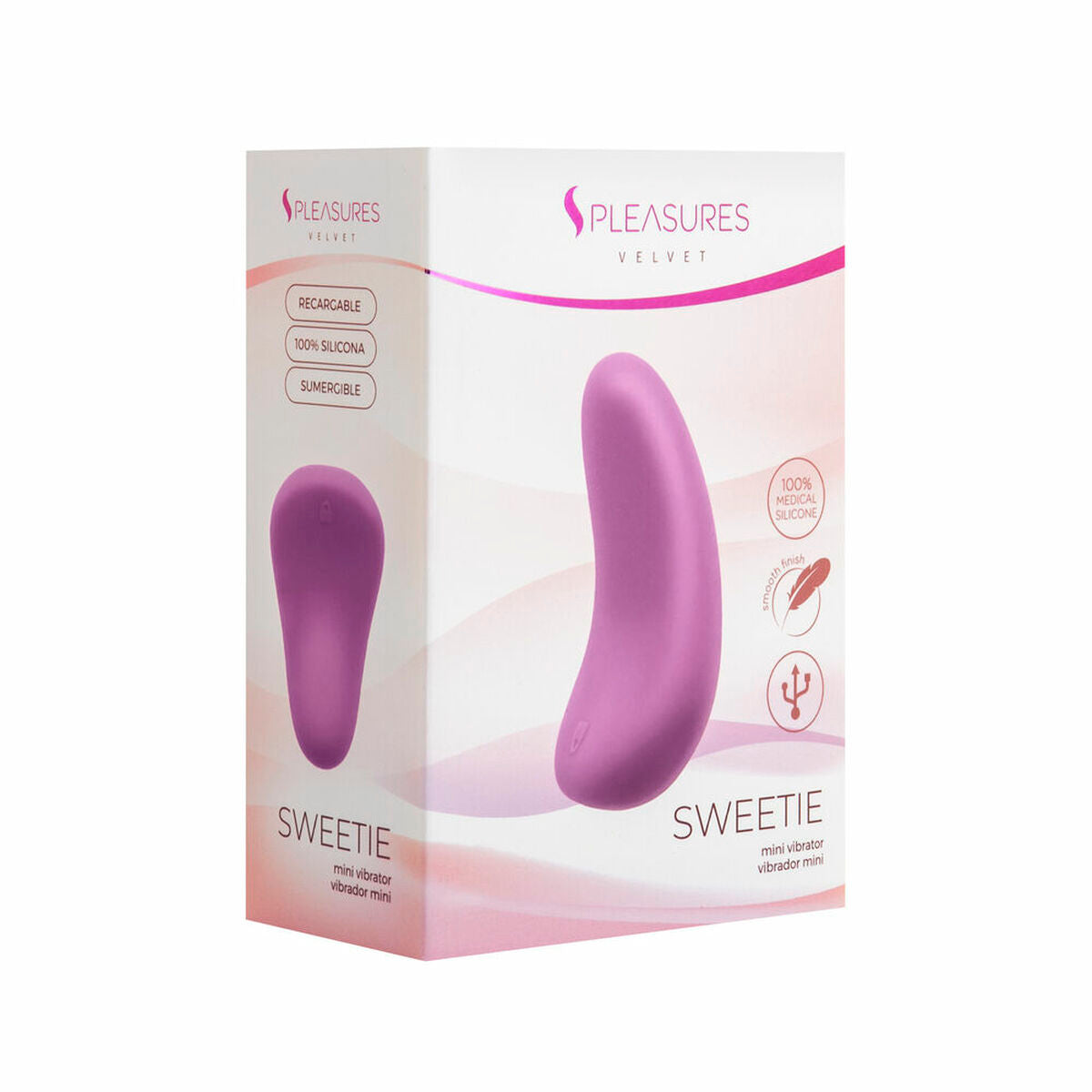 Mini Vibrator S Pleasures Velvet Lila aus Silikon