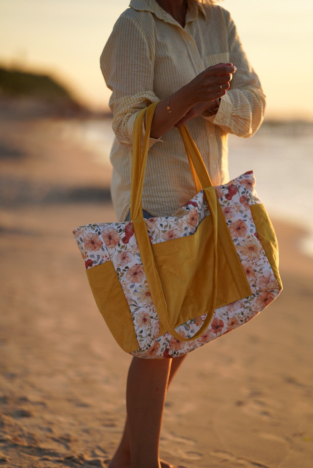 Mom- & Weekender-Tasche – Flower Power – Detailansicht 2
