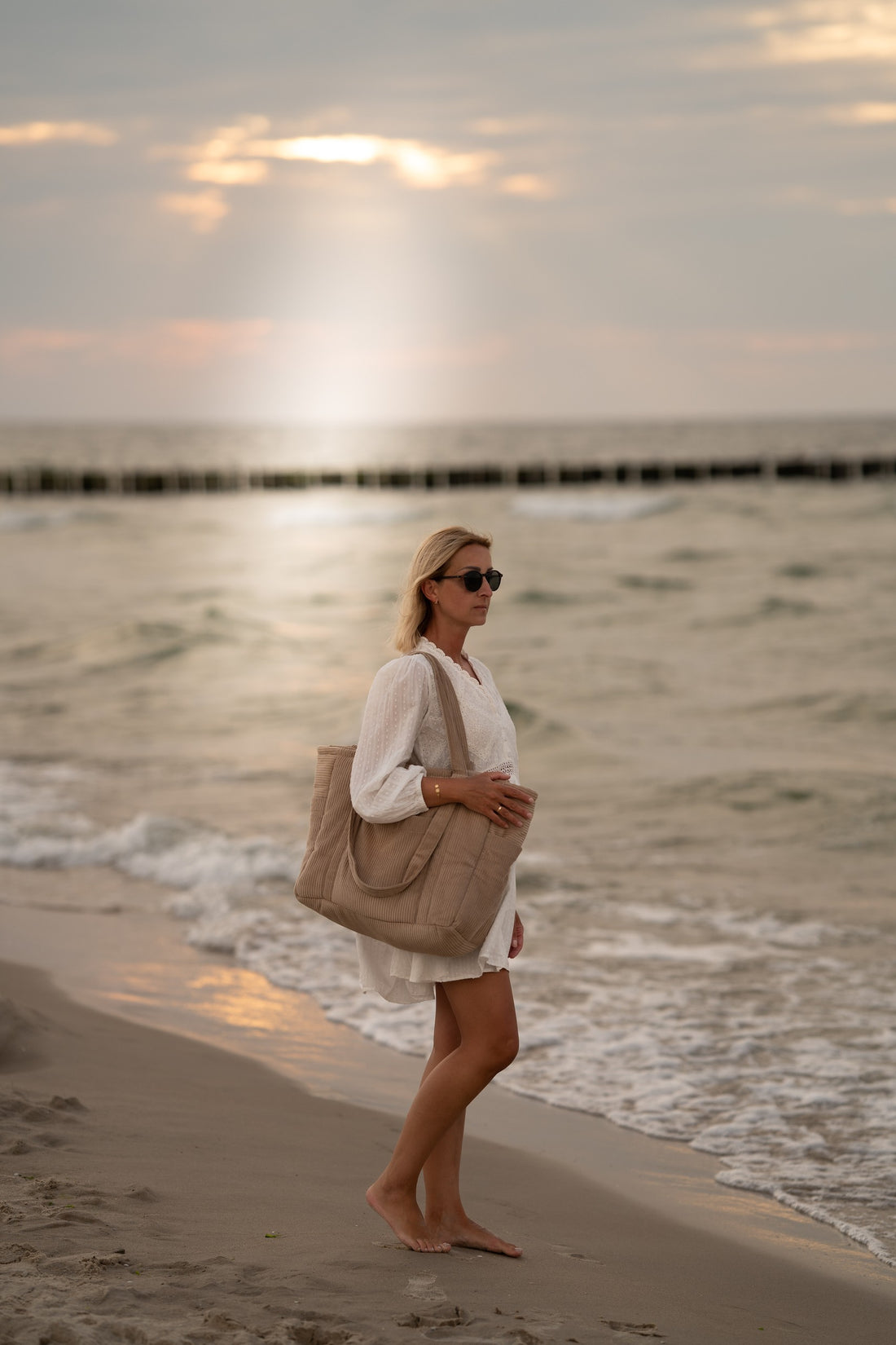 Mom- & Weekender-Tasche – Latte – Detailansicht 5