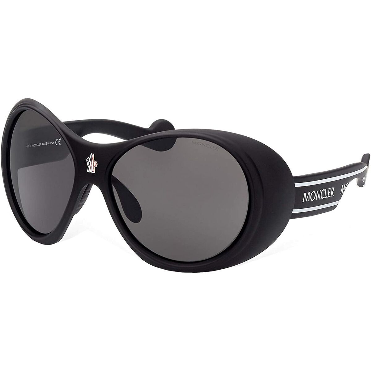 Black Moncler Sonnenbrille mit hochwertigem Kunststoff, stilvolles design unisex-brille