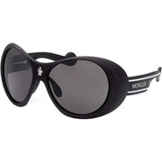 Moncler Grey Oval Unisex-Sonnenbrille Grau