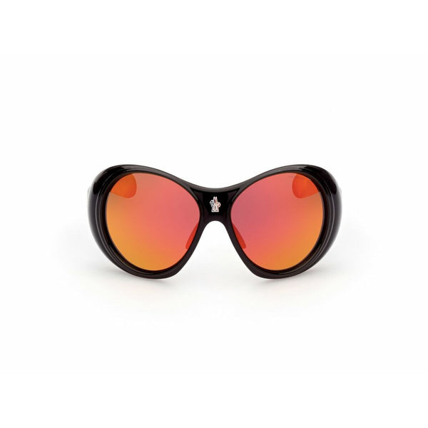 Moncler Herrensonnenbrille ML0148-01C mit schwarzen Rahmen und roten Gläsern aus hochwertigem injected Kunststoff für modebewusste Männer