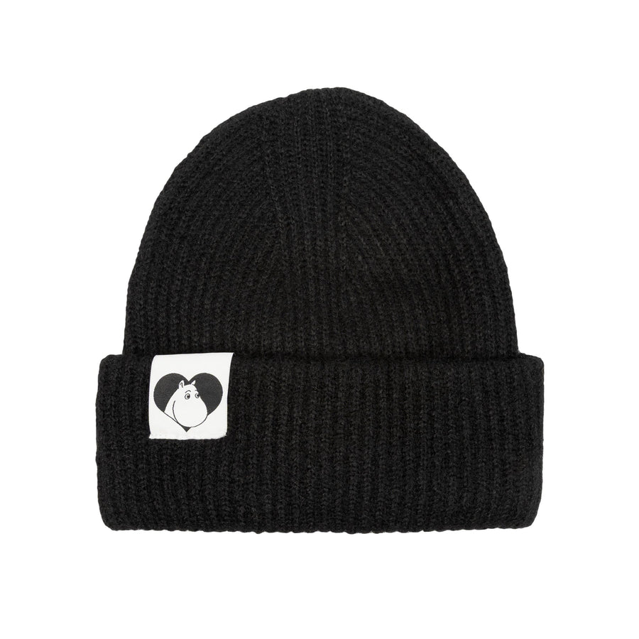 Grobstrick – Beanie Moomintroll Fluffy – Schwarz