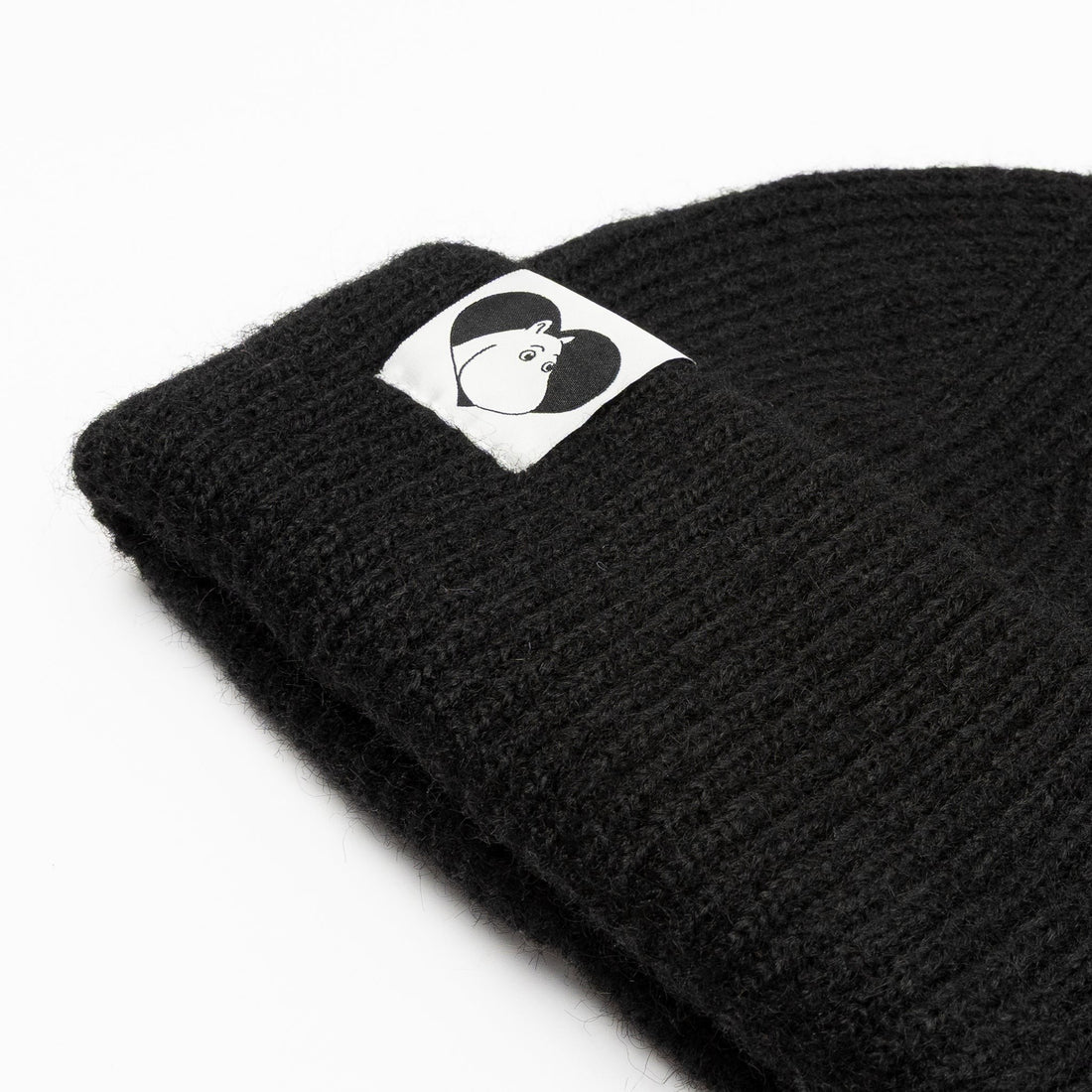 Grobstrick – Beanie Moomintroll Fluffy – Schwarz – Detailansicht 1