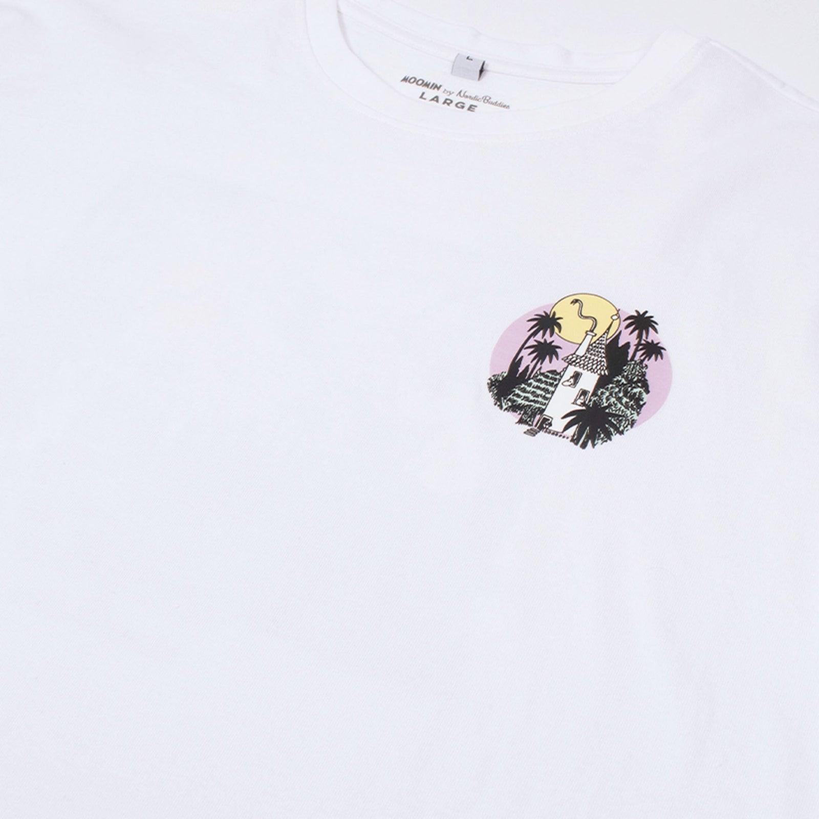 Schweres Unisex-T-Shirt Moomintroll Jungle – Weiß – Produktansicht 4