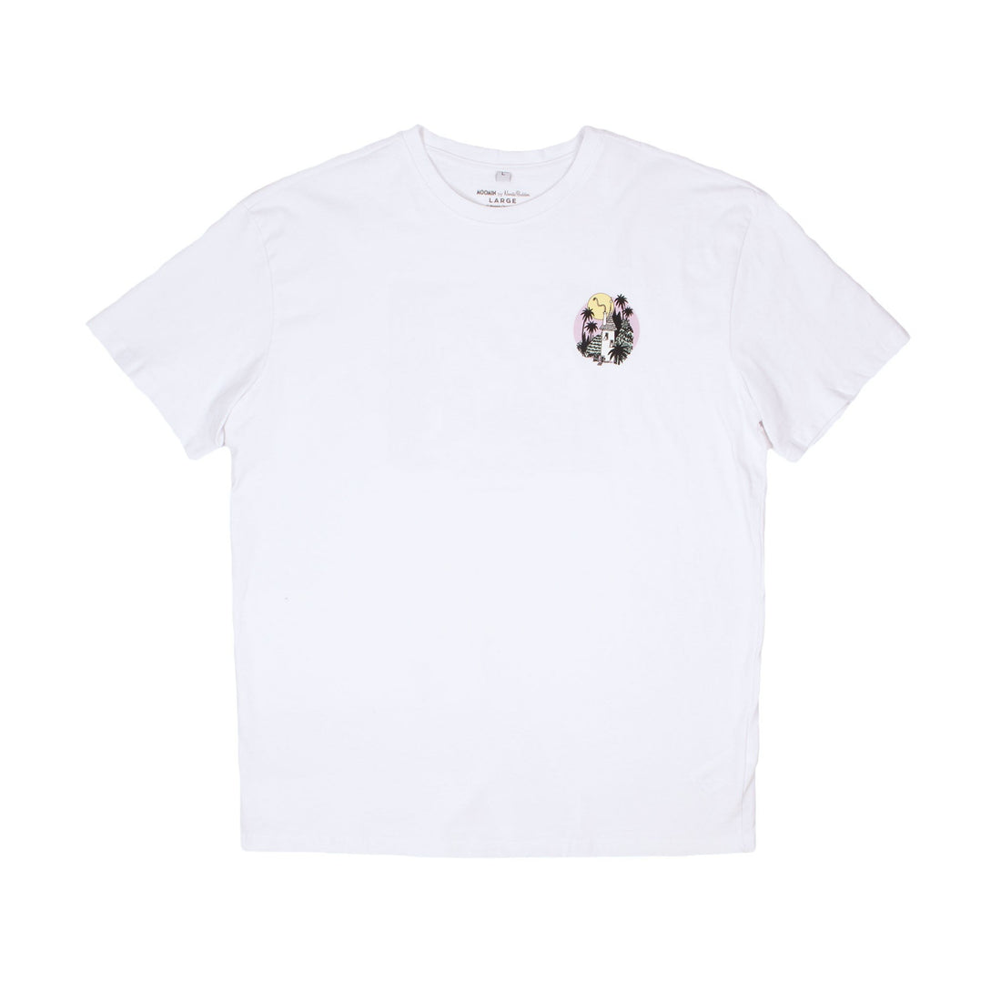 Schweres Unisex-T-Shirt Moomintroll Jungle – Weiß – Detailansicht 4