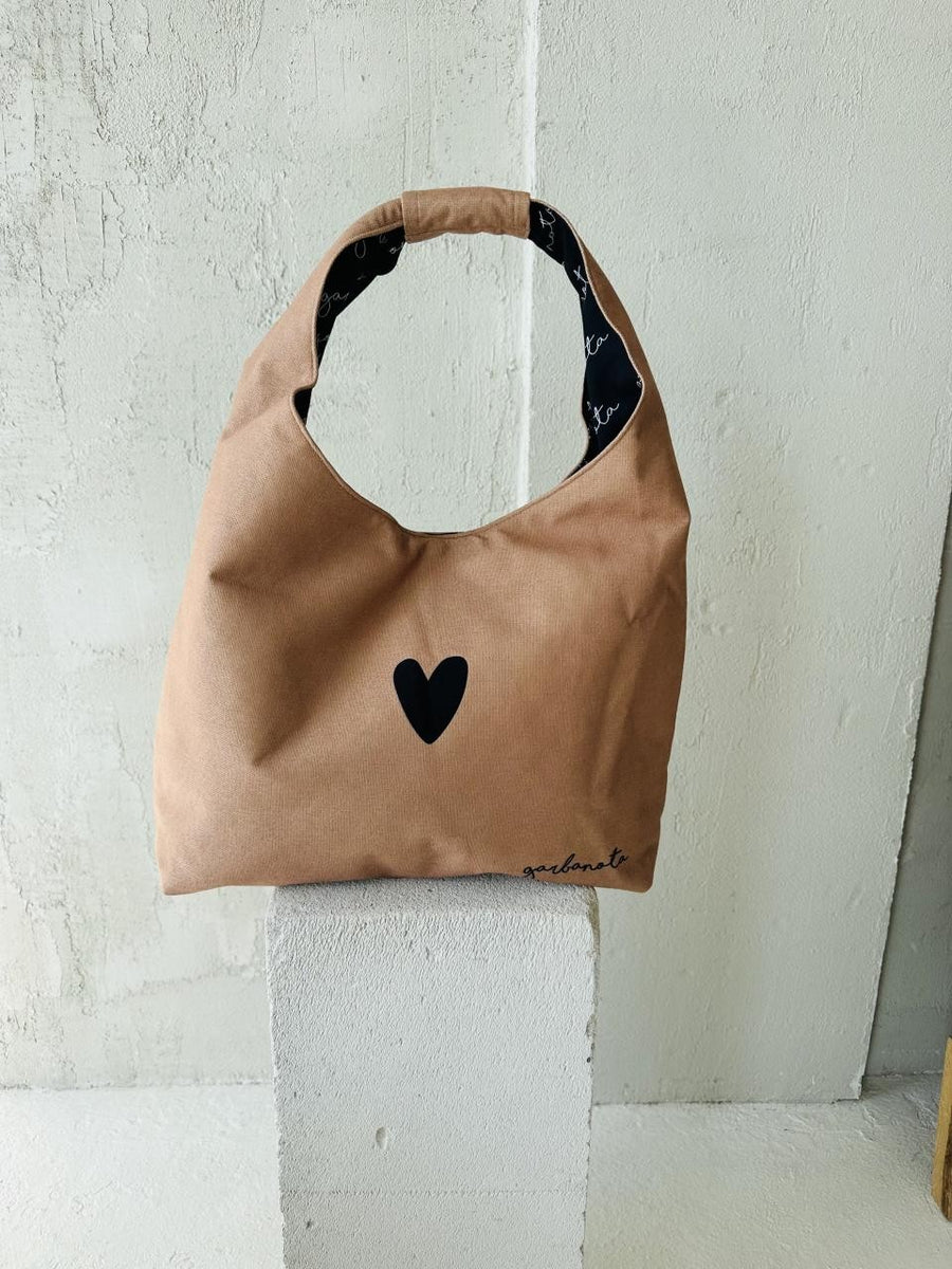Moon Handtasche Heart – Creme