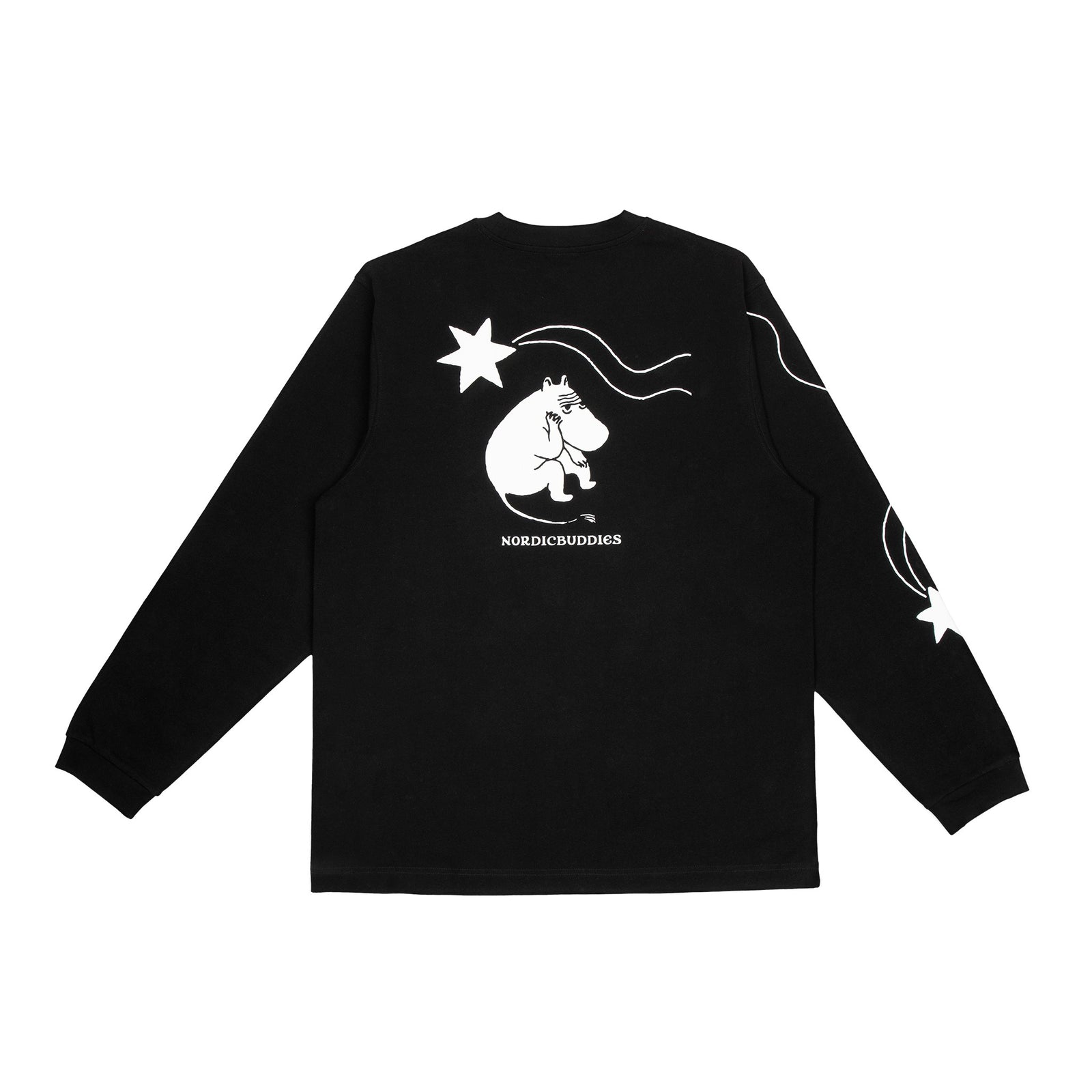 Unisex – Langarmshirt Novels mit Rippbündchen – Schwarz – Produktansicht 5