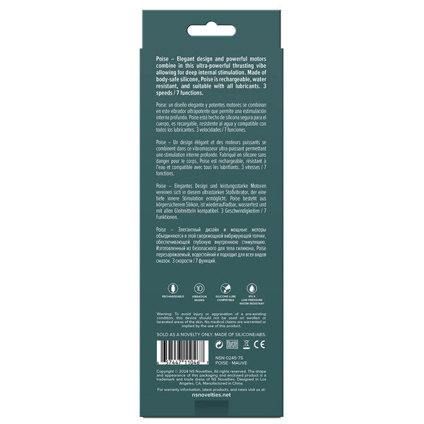 NS Novelties Lust-n-Dreams Lila Anal-Vibrator lila wasserfest - Erotik Shop