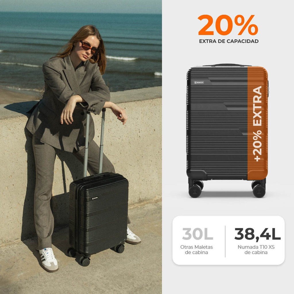 Numada Koffer in Schwarz aus robustem ABS mit Rädern - Sport & Freizeit