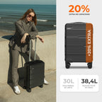 Numada Koffer in Schwarz aus robustem ABS mit Rädern - Sport & Freizeit